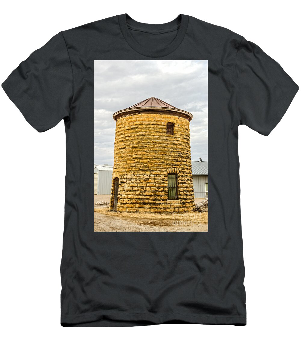 Door T-Shirt featuring the photograph Water Tower and Jail by Sue Smith