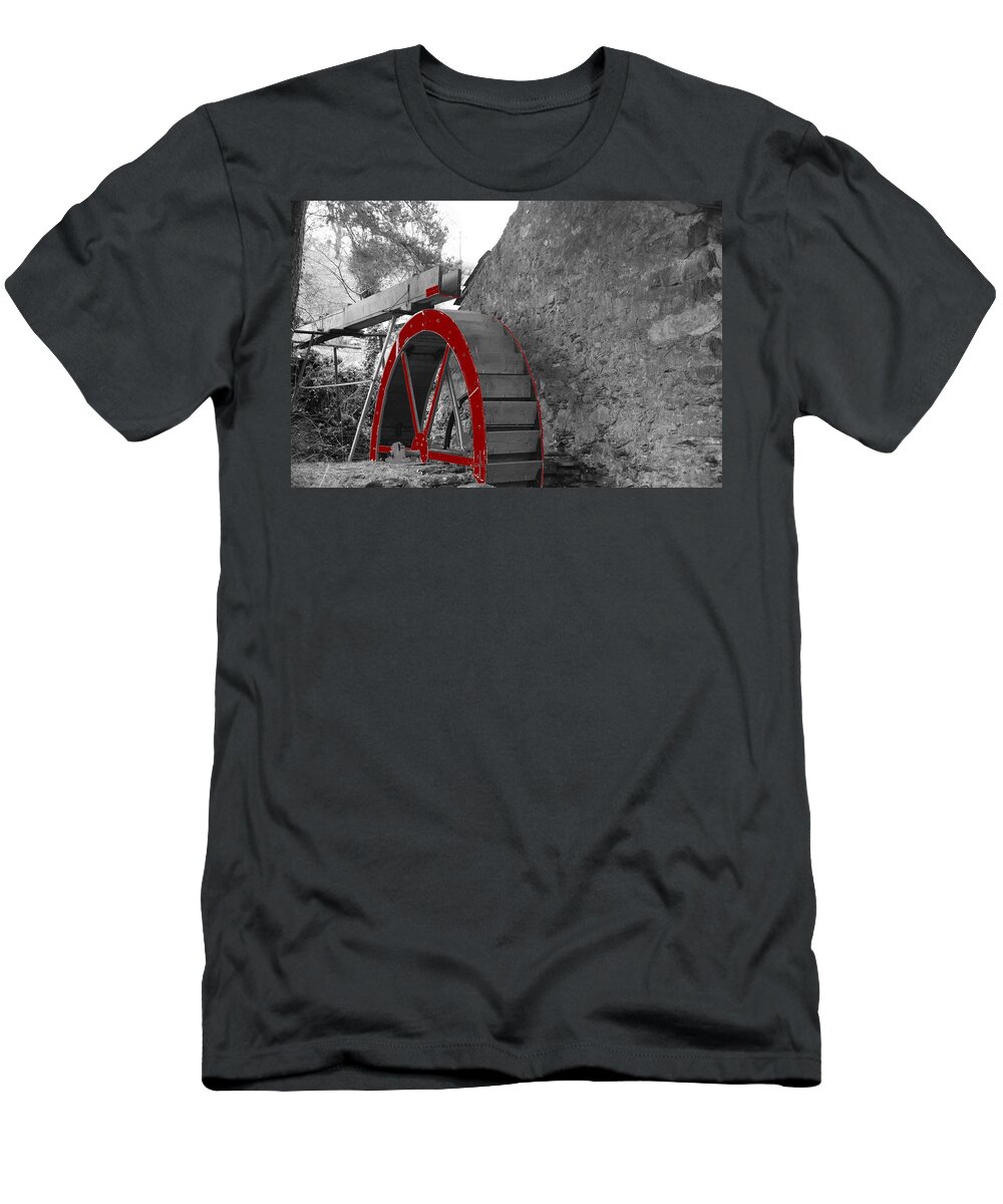 Water T-Shirt featuring the photograph Water wheel. by Christopher Rowlands