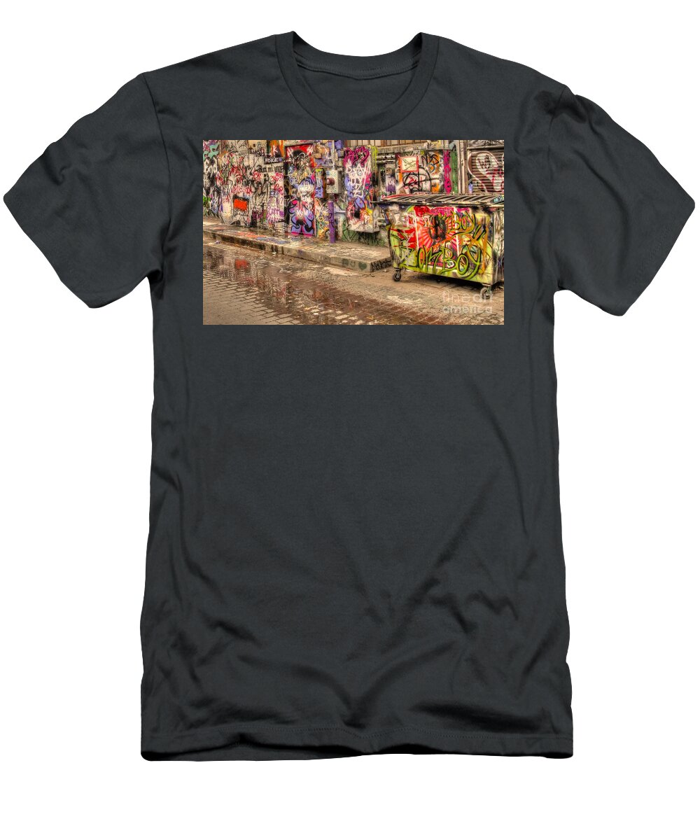 Graffiti T-Shirt featuring the photograph Watercolor Walkway by Anthony Wilkening