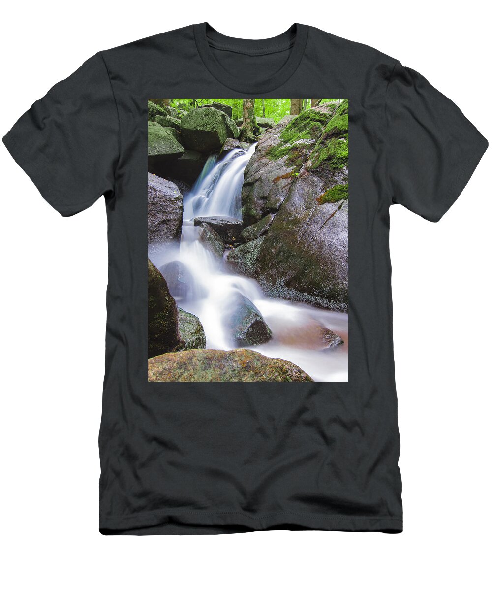 Landscape T-Shirt featuring the photograph Waterfall by Eduard Moldoveanu