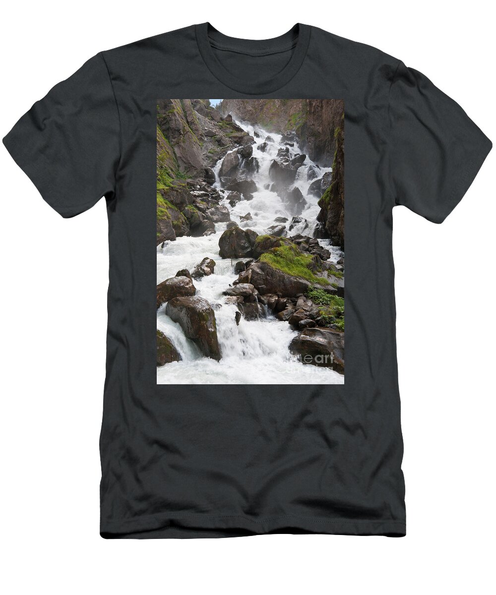 Beauty T-Shirt featuring the photograph waterfalls in Pre Saint Didier by Antonio Scarpi