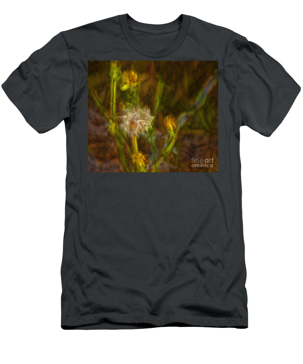 Dandelion T-Shirt featuring the photograph Weed Art by Shirley Mangini