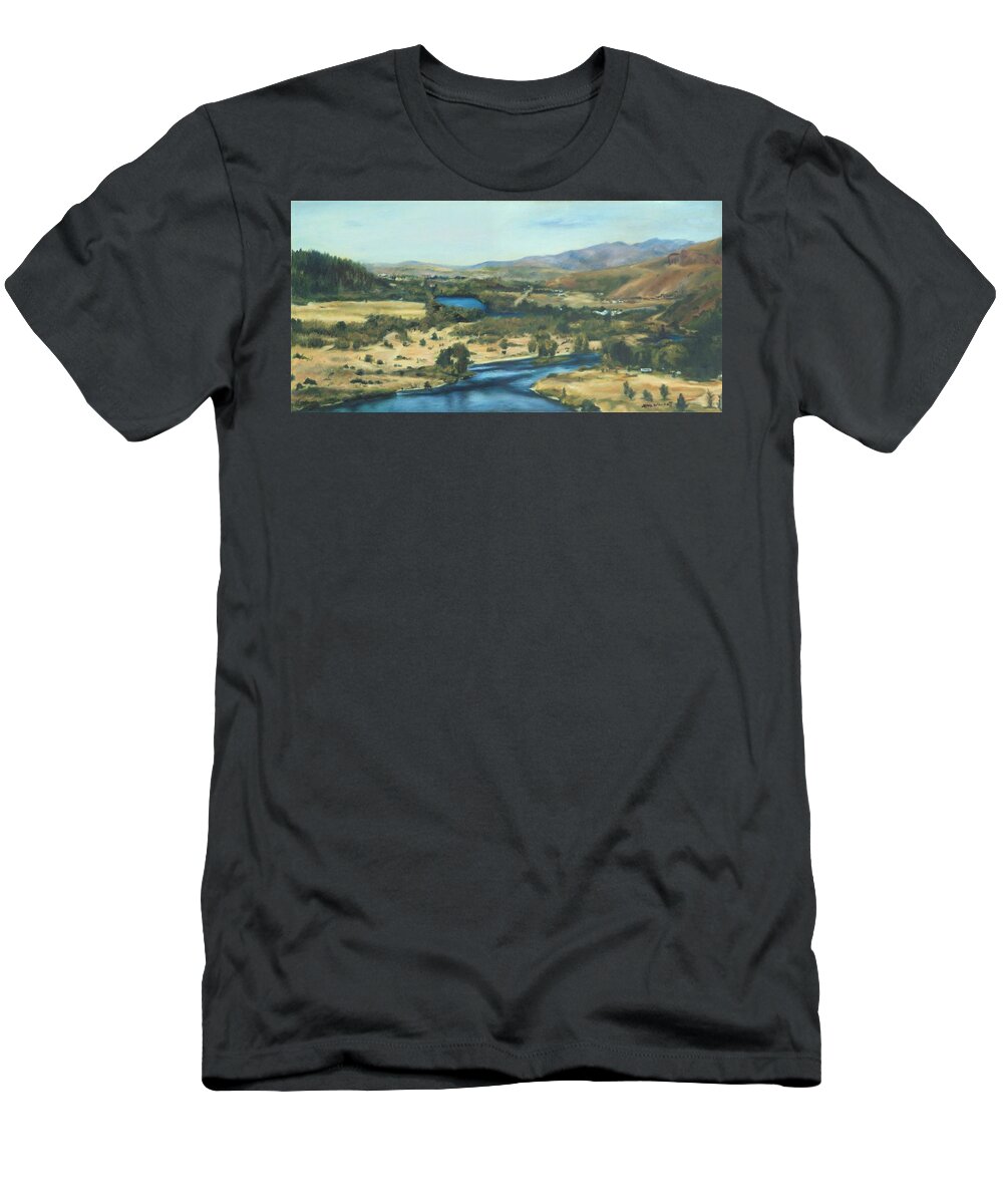 Dam T-Shirt featuring the painting What A Dam Site by Lori Brackett