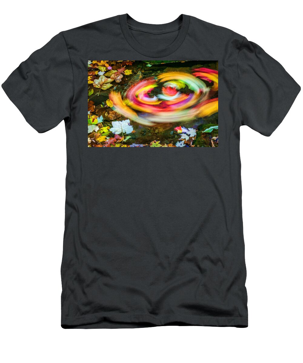 Whirlpool T-Shirt featuring the photograph Whirlpool Great Smoky Mountain Painted by Rich Franco
