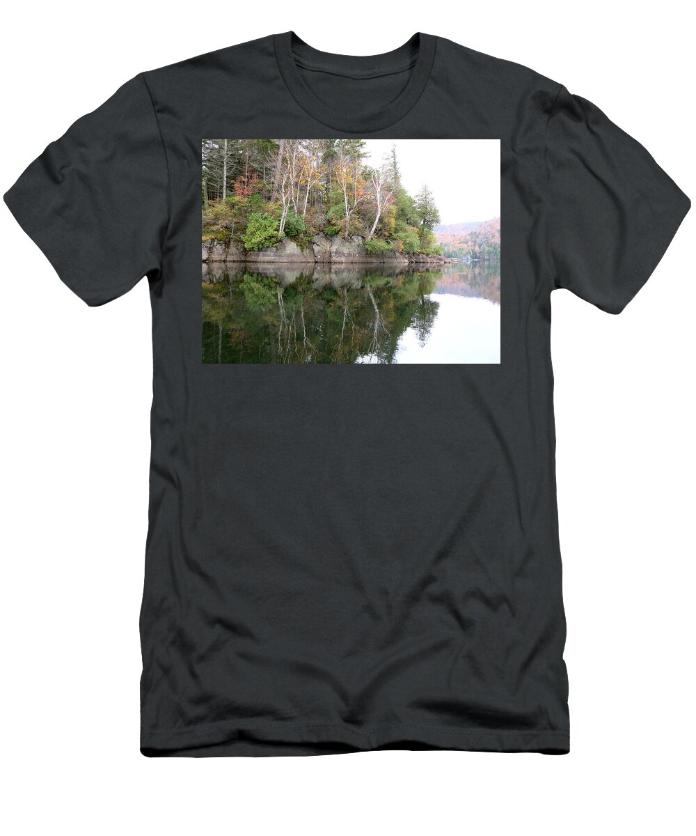 Birch T-Shirt featuring the photograph White Birch Reflections by Jean Macaluso