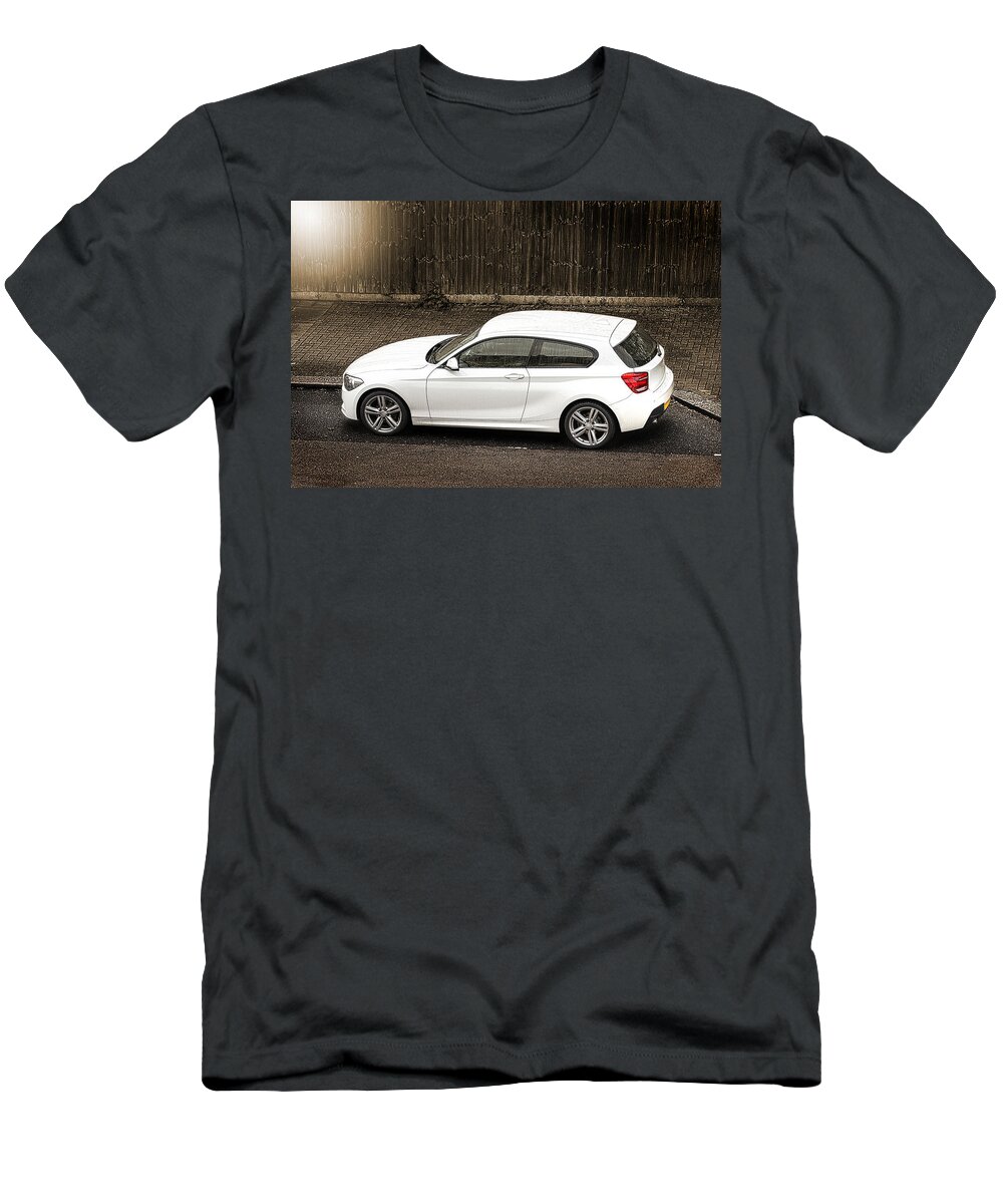 Street T-Shirt featuring the photograph White hatchback car by Dutourdumonde Photography
