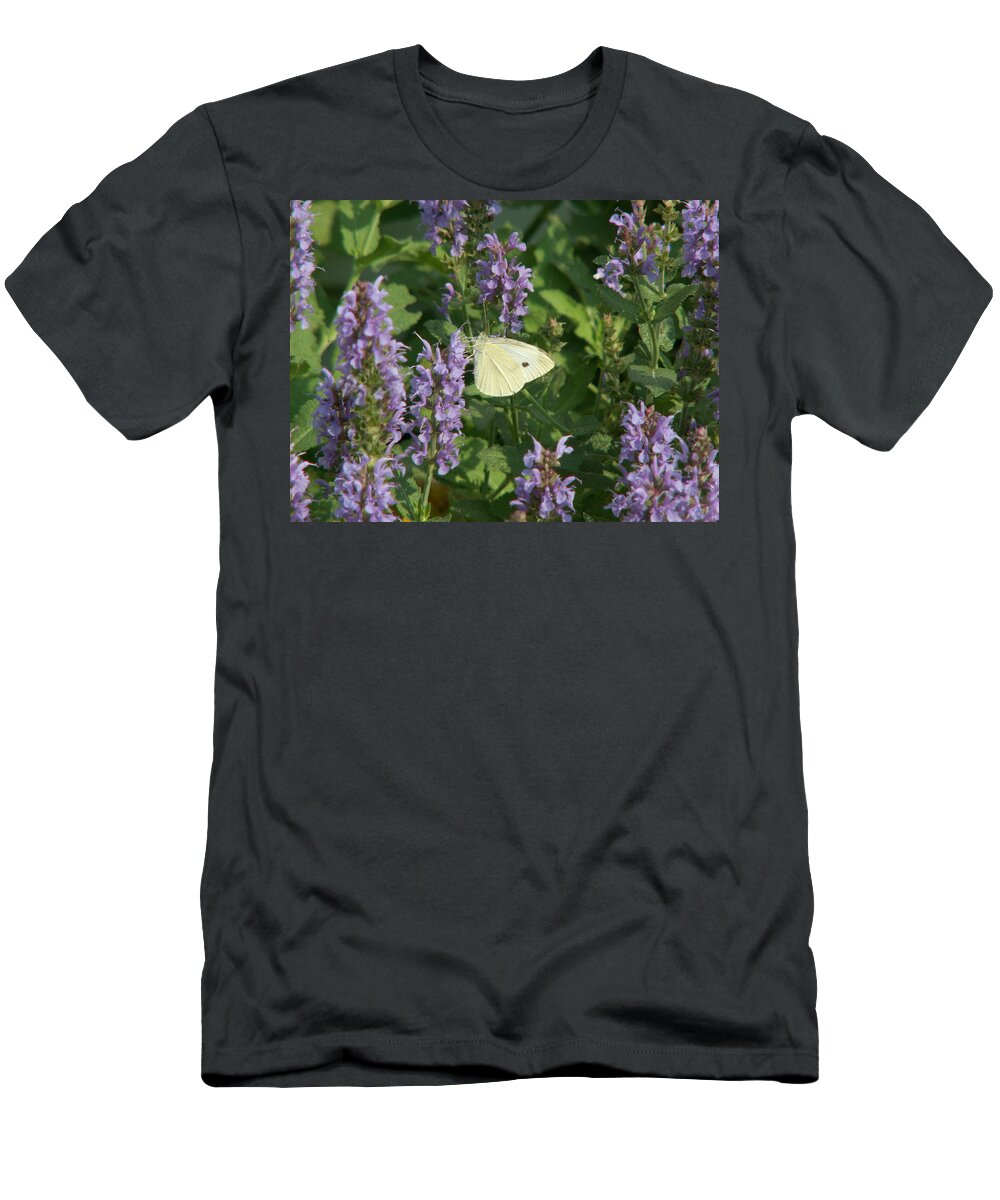Sage T-Shirt featuring the photograph White on Purple Sage by Lisa Blake
