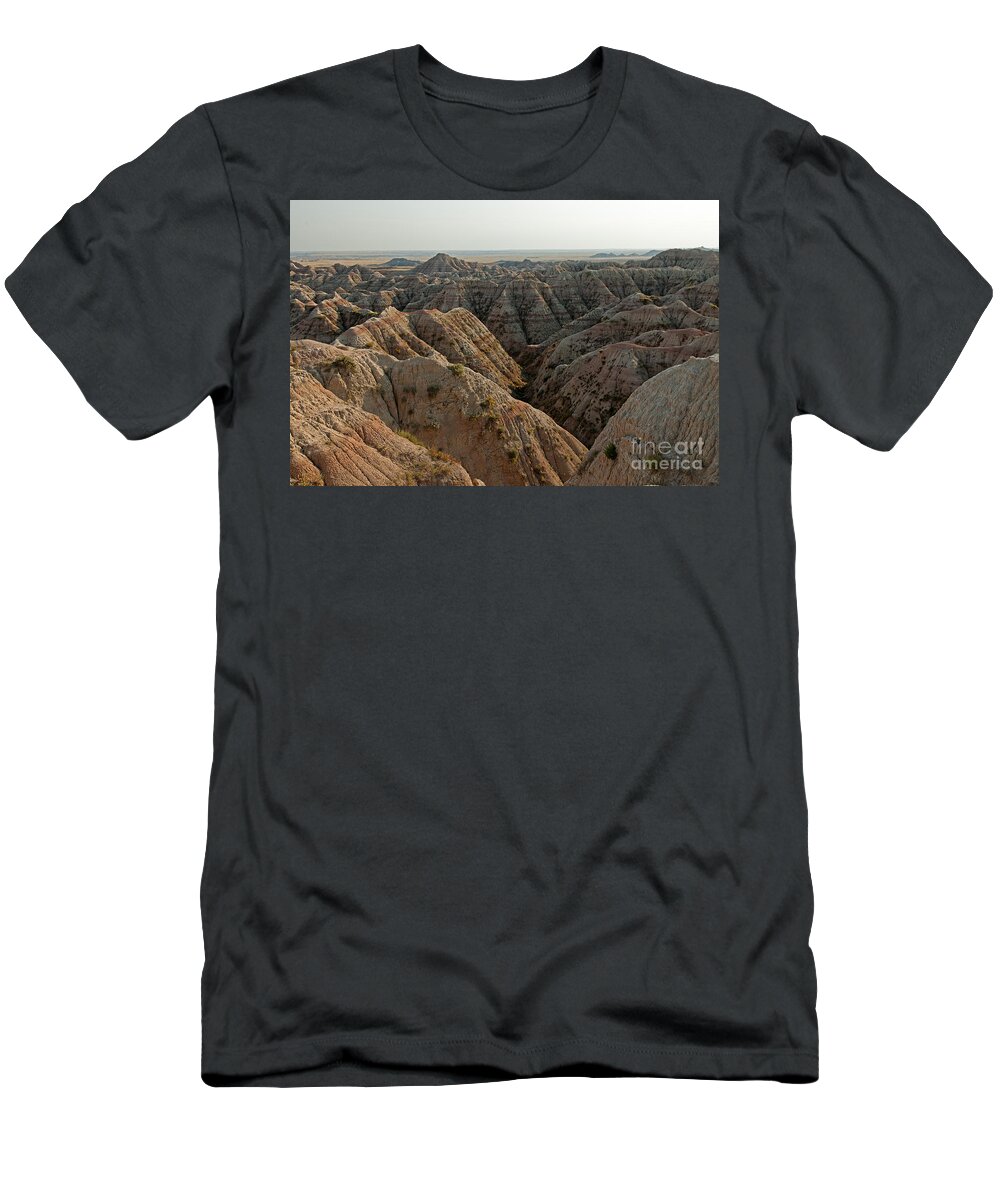 Afternoon T-Shirt featuring the photograph White River Valley Overlook Badlands National Park by Fred Stearns