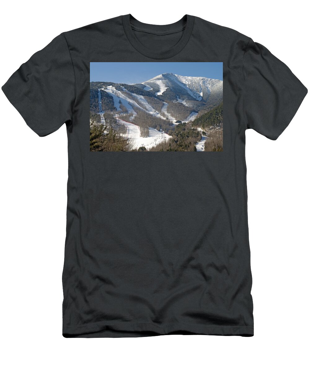 Whiteface T-Shirt featuring the photograph Whiteface Ski Mountain in Upstate New York near Lake Placid by Brendan Reals