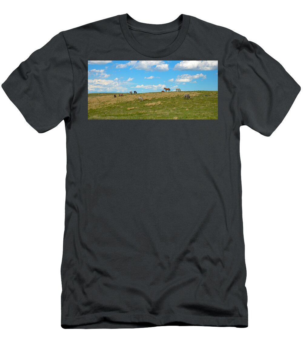 Horses T-Shirt featuring the photograph Wild Horses by Gales Of November