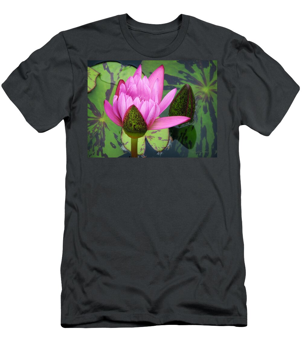 Water Lily Art T-Shirt featuring the photograph Wild Thing by Karen Casey-Smith