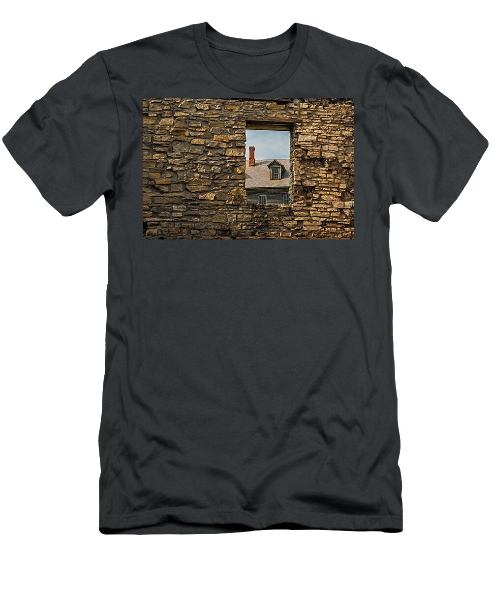 Historic State Park T-Shirt featuring the photograph Window in A Window by Paul Freidlund