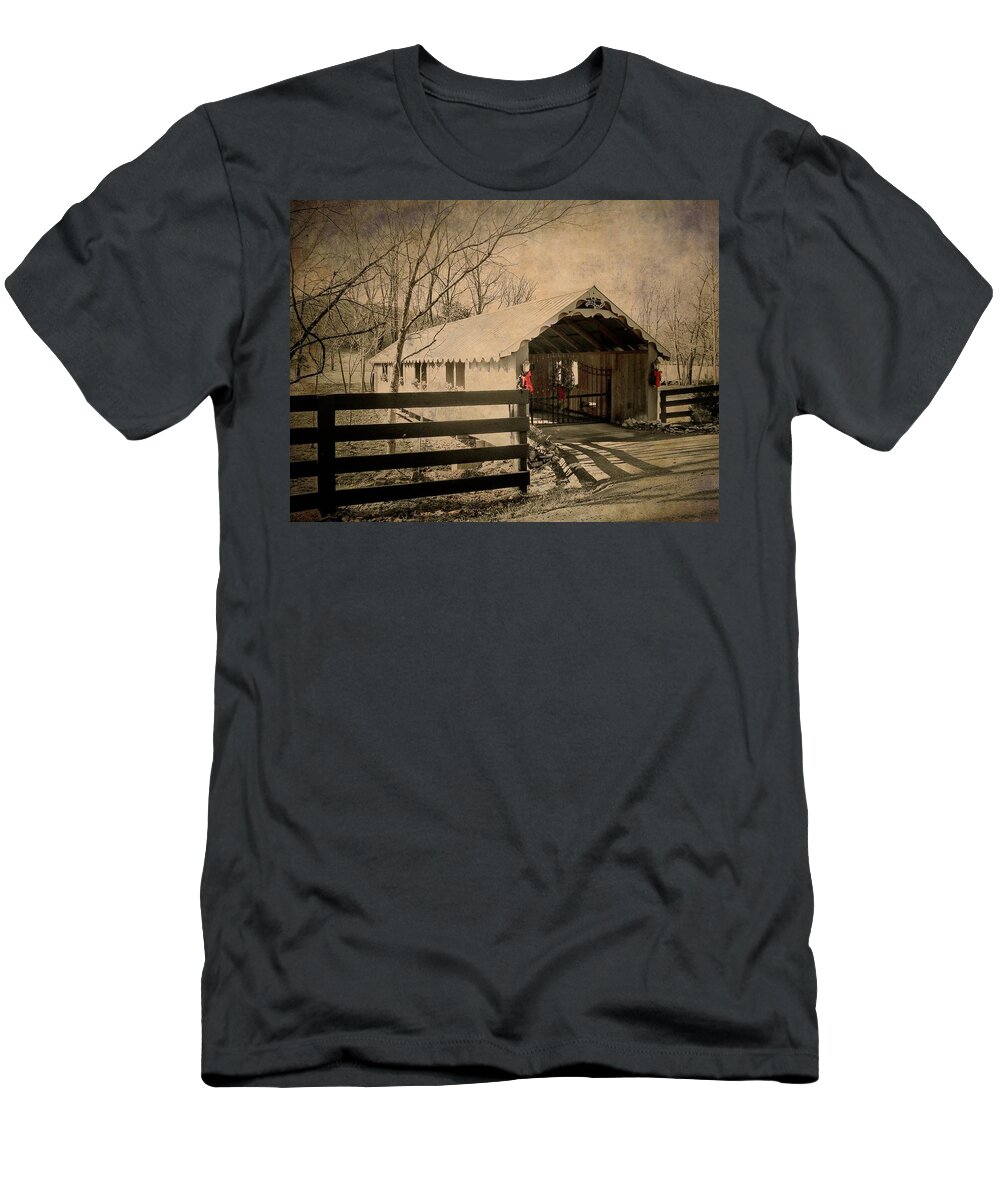 Bridge T-Shirt featuring the photograph Winter In Fairview Tennessee by Trish Tritz