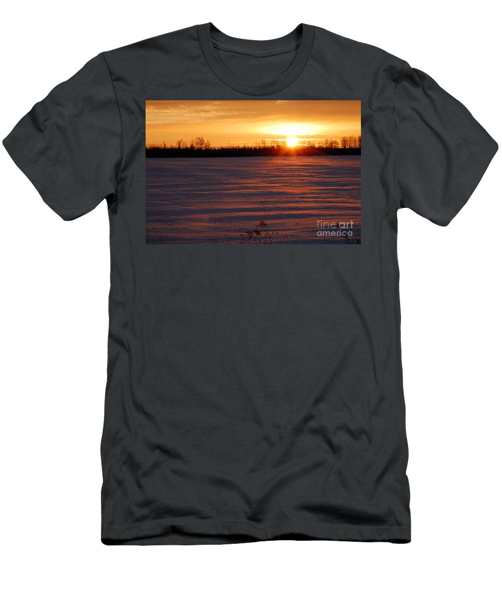 Photography T-Shirt featuring the photograph Winter Sunrise by Larry Ricker