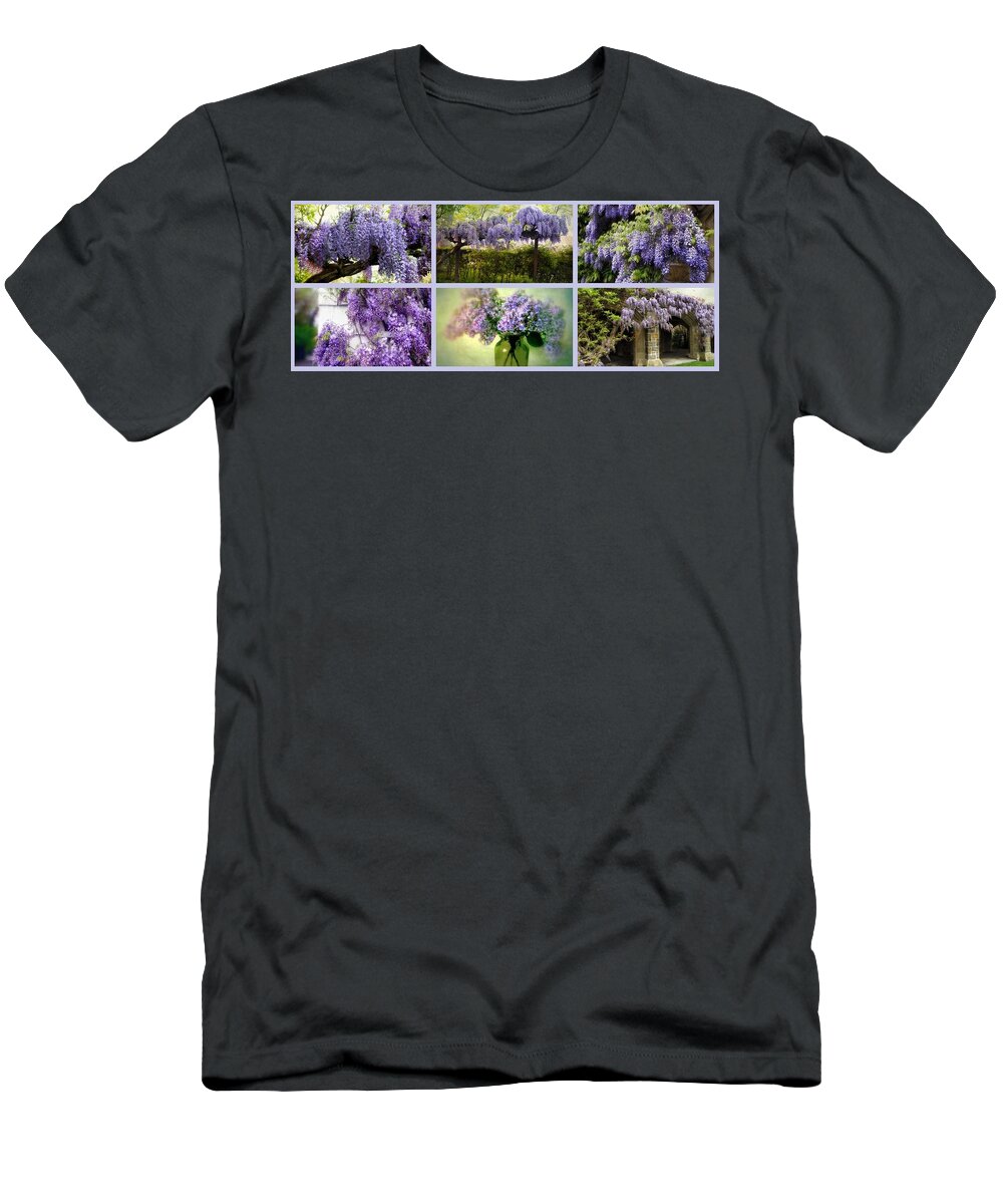 Flower T-Shirt featuring the photograph Wisteria Collection by Jessica Jenney