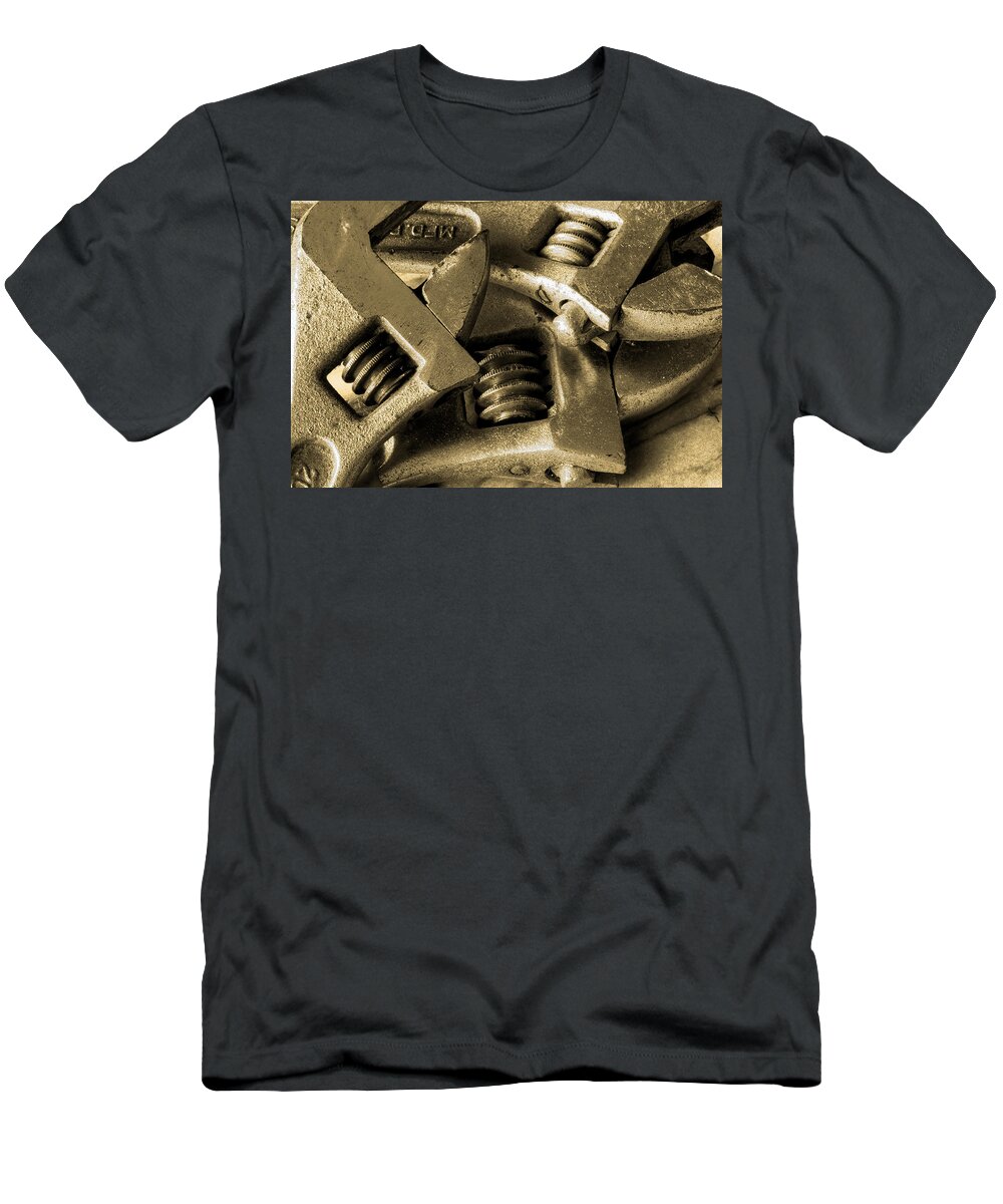 Hand Tools T-Shirt featuring the photograph Wrenches by Michael Eingle