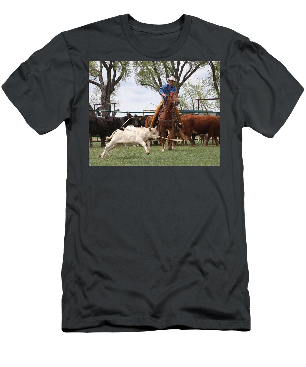Wyoming 2014 T-Shirt featuring the photograph Wyoming Branding by Diane Bohna