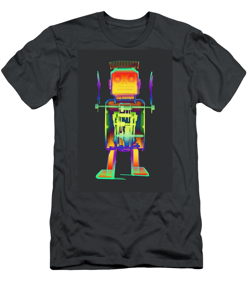 X-ray Art T-Shirt featuring the photograph X-ray Robot with Spring No.1 by Roy Livingston