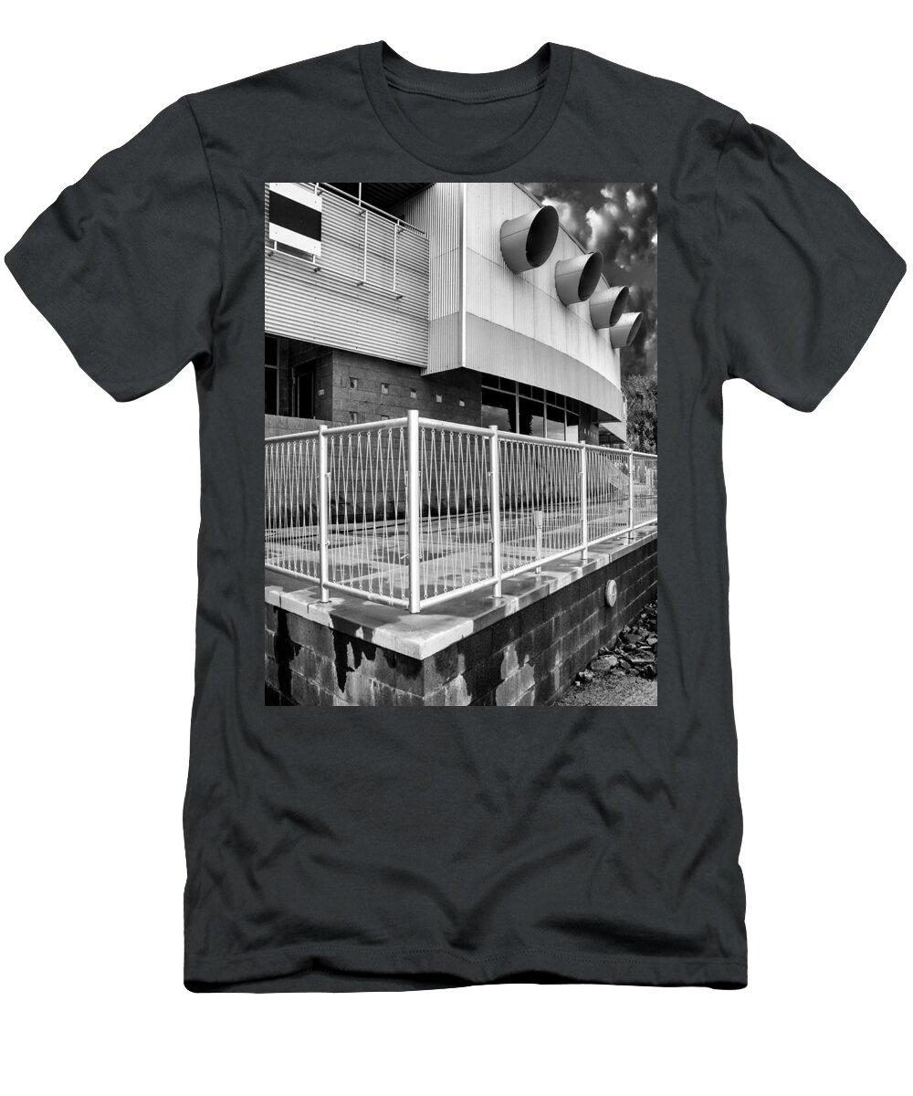 Palm Springs T-Shirt featuring the photograph YACHT CLUB BW North Shore Yacht Club Salton Sea by William Dey