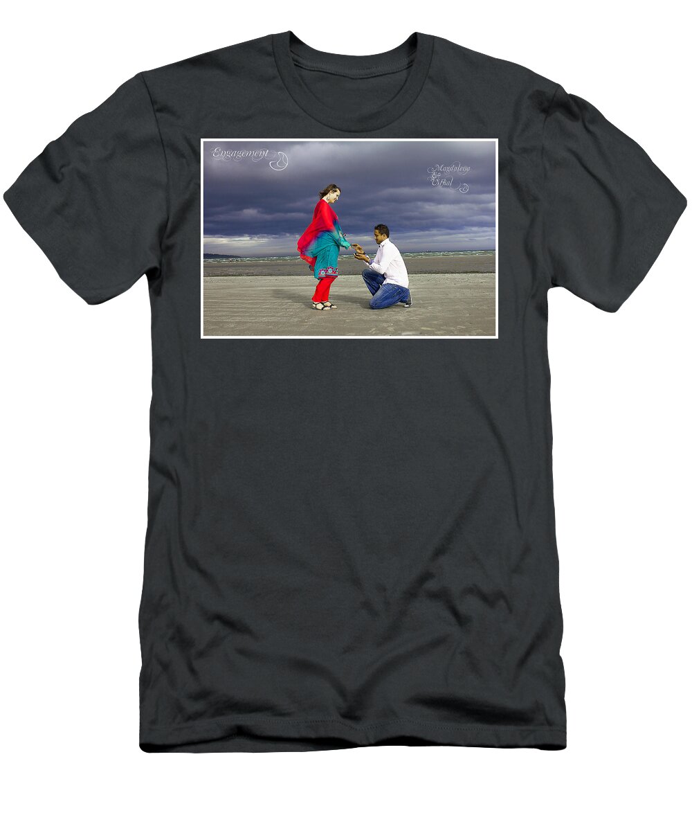 Engagement T-Shirt featuring the photograph Yes by Alex Art