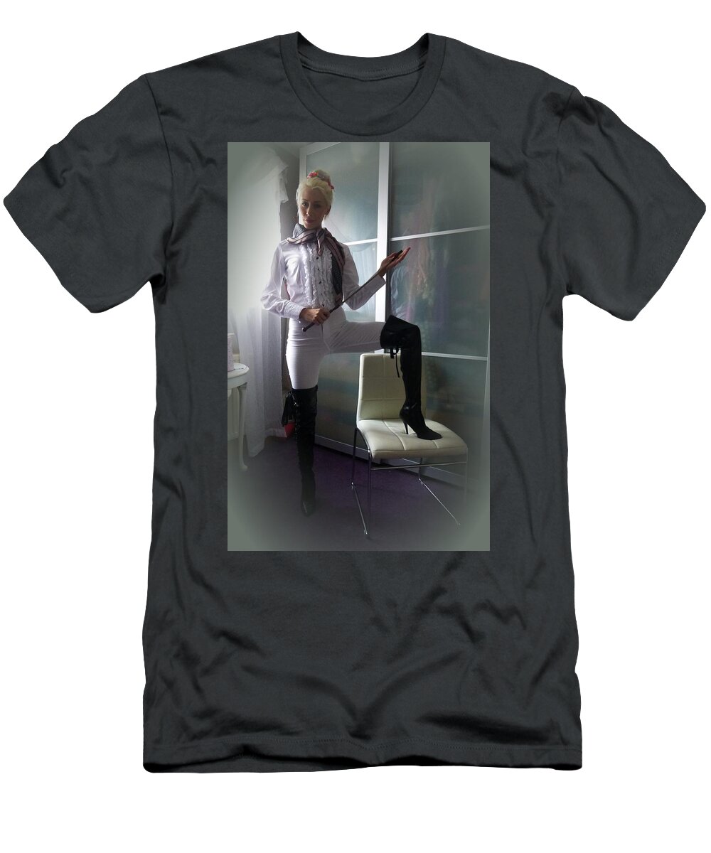 Dominatrix T-Shirt featuring the photograph You Naughty Boy by Asa Jones