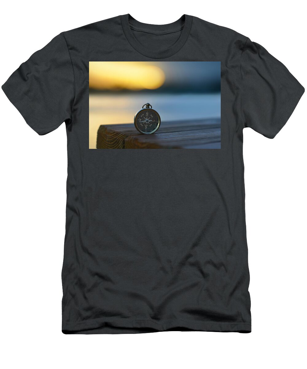 Compass T-Shirt featuring the photograph Zen Scape by Laura Fasulo