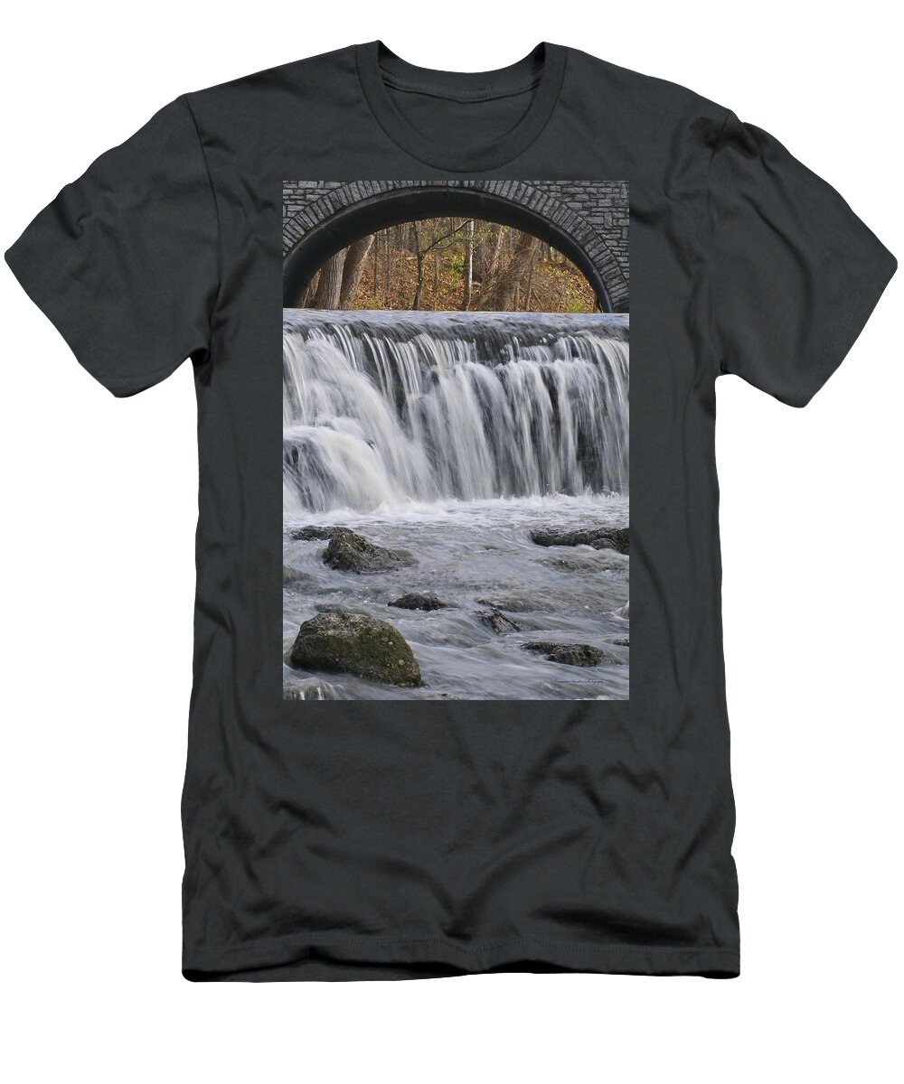 Autumn T-Shirt featuring the photograph Autumn Falls at Sharon Woods #1 by Constance Sanders