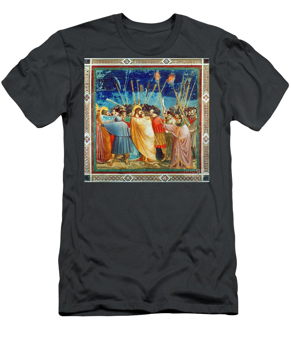 Apostle T-Shirt featuring the photograph Betrayal Of Christ by Giotto