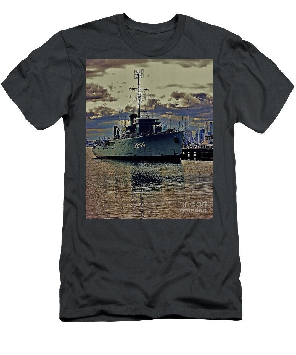 Australia T-Shirt featuring the photograph HMAS Castlemaine 3 #1 by Blair Stuart