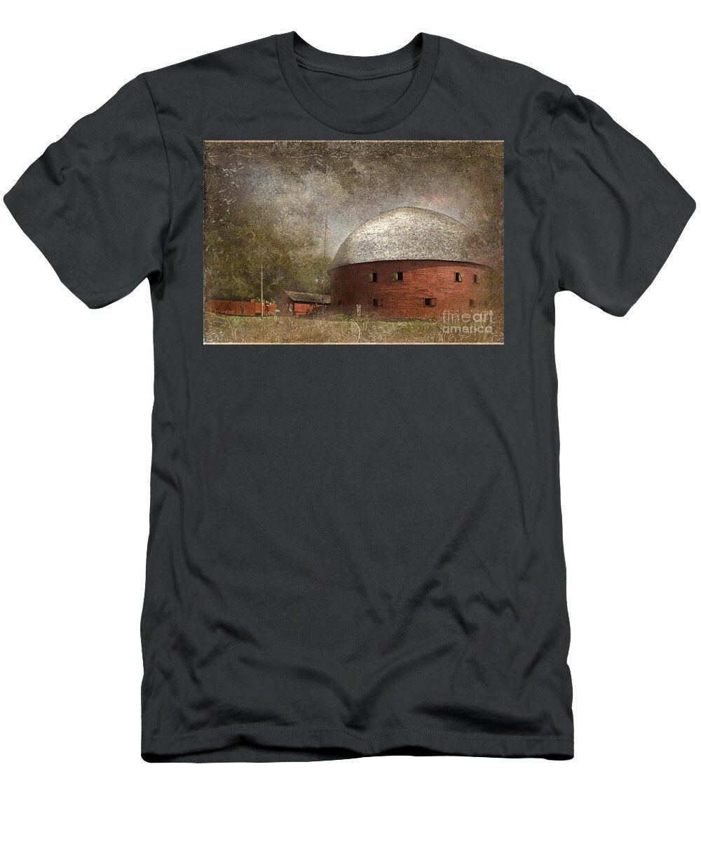 Round Barn T-Shirt featuring the photograph Route 66 Round Barn #1 by Betty LaRue