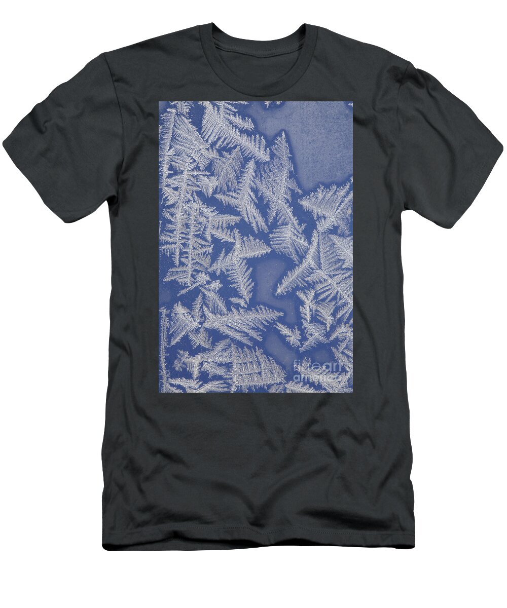 Frost T-Shirt featuring the photograph Frost On A Window #3 by Ted Kinsman