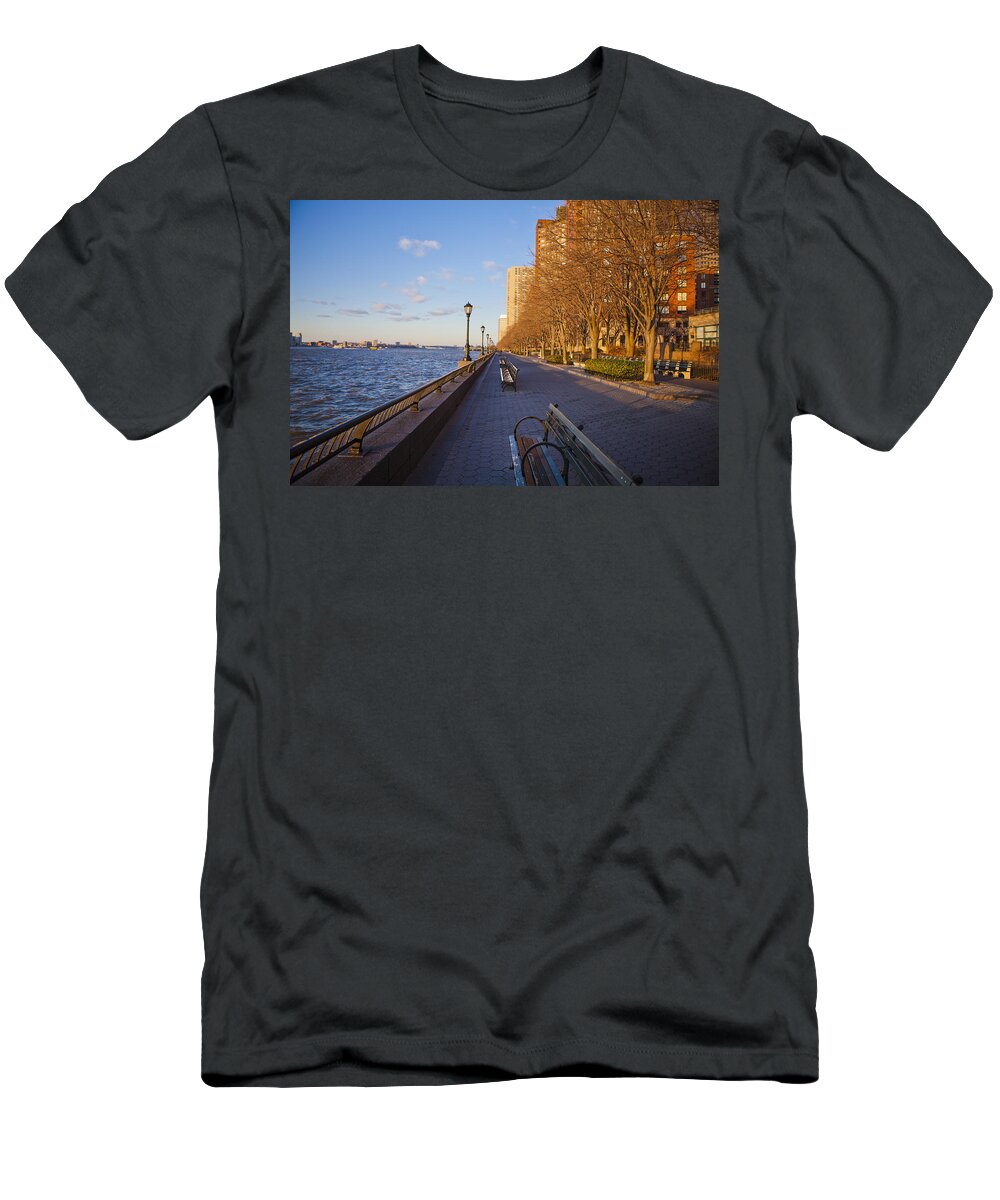 Battery Park City T-Shirt featuring the photograph View from Battery Park City #3 by Theodore Jones