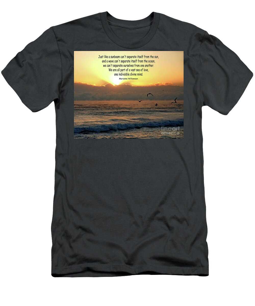 Marianne Williamson T-Shirt featuring the photograph 30- Just like a sunbeam by Joseph Keane