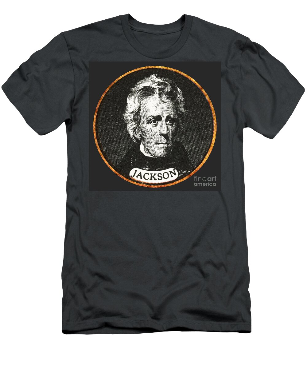 History T-Shirt featuring the photograph Andrew Jackson, 7th American President #5 by Photo Researchers
