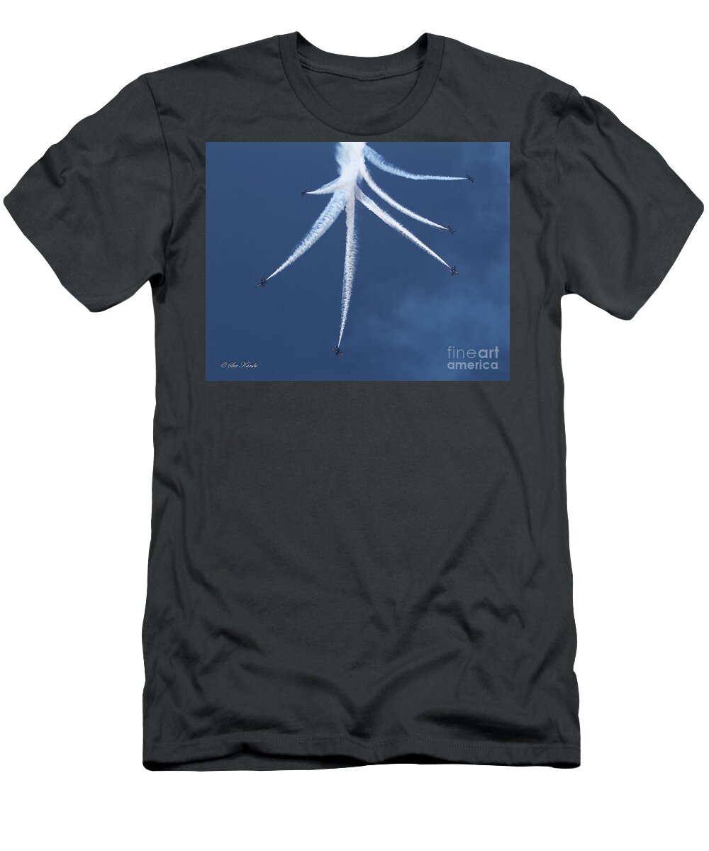 Airshow T-Shirt featuring the photograph Angels Separate 3 by Sue Karski