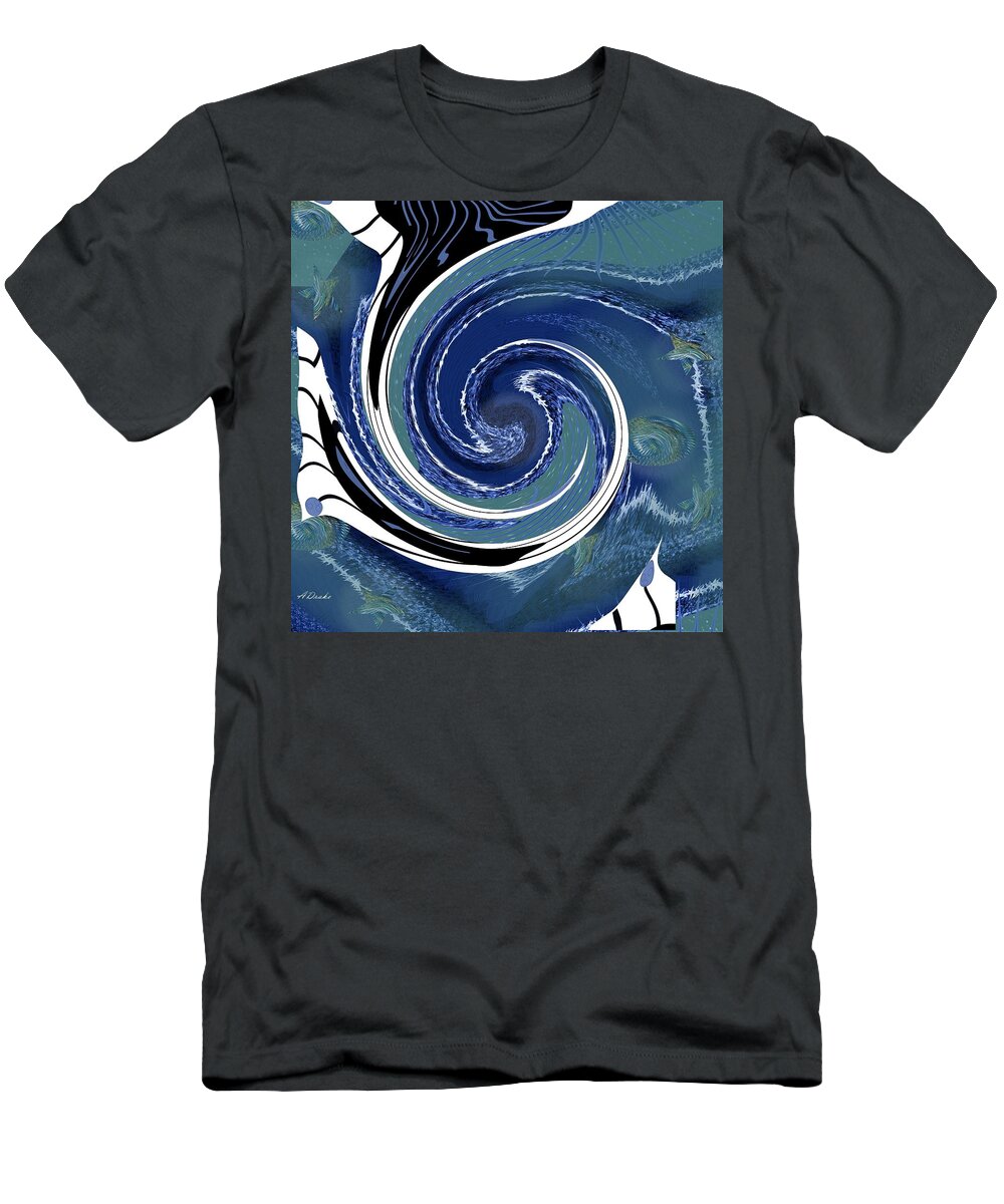 Ocean T-Shirt featuring the digital art Angry Ocean by Alec Drake