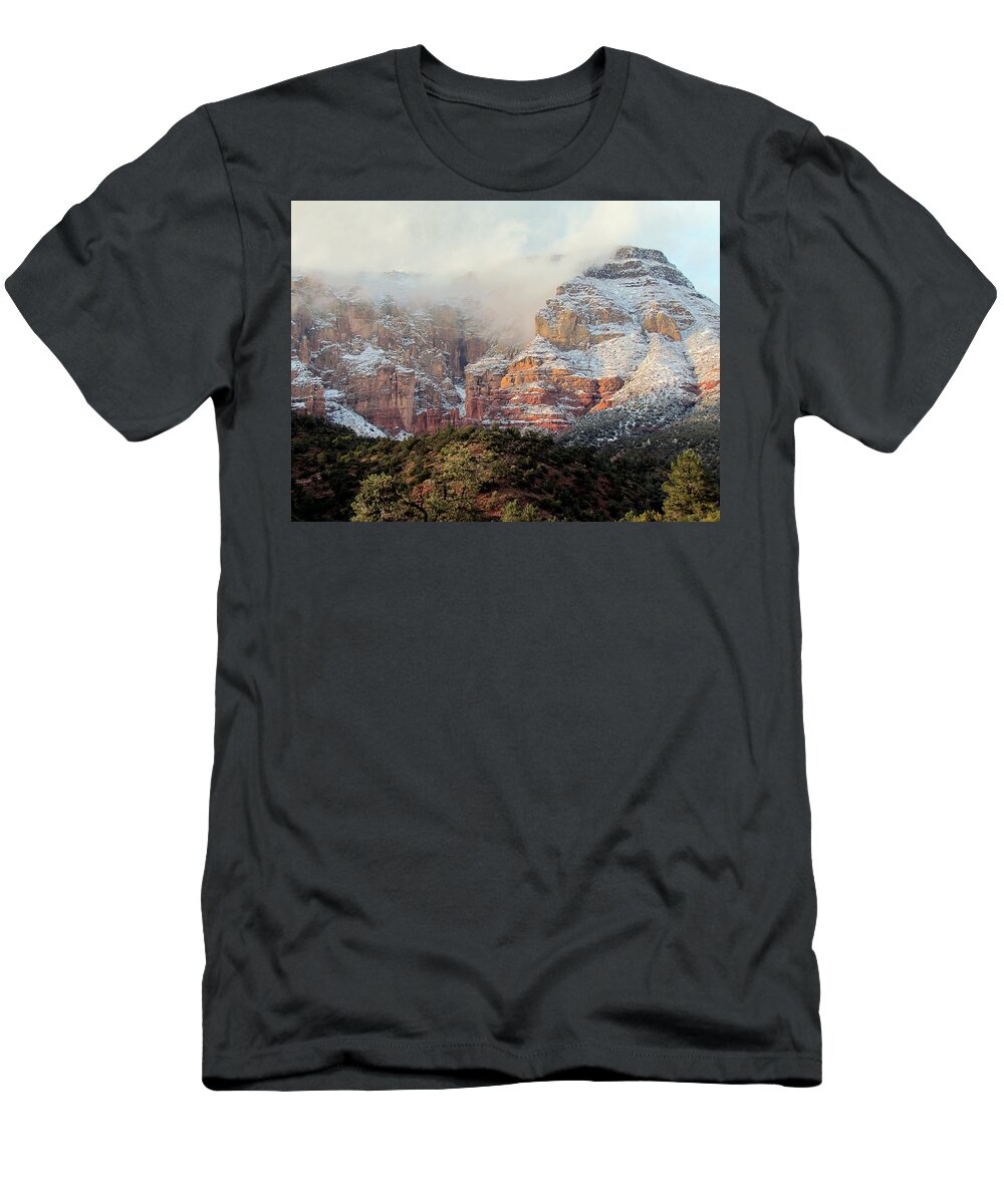 Arizona T-Shirt featuring the photograph Arizona Snowstorm by Judy Wanamaker