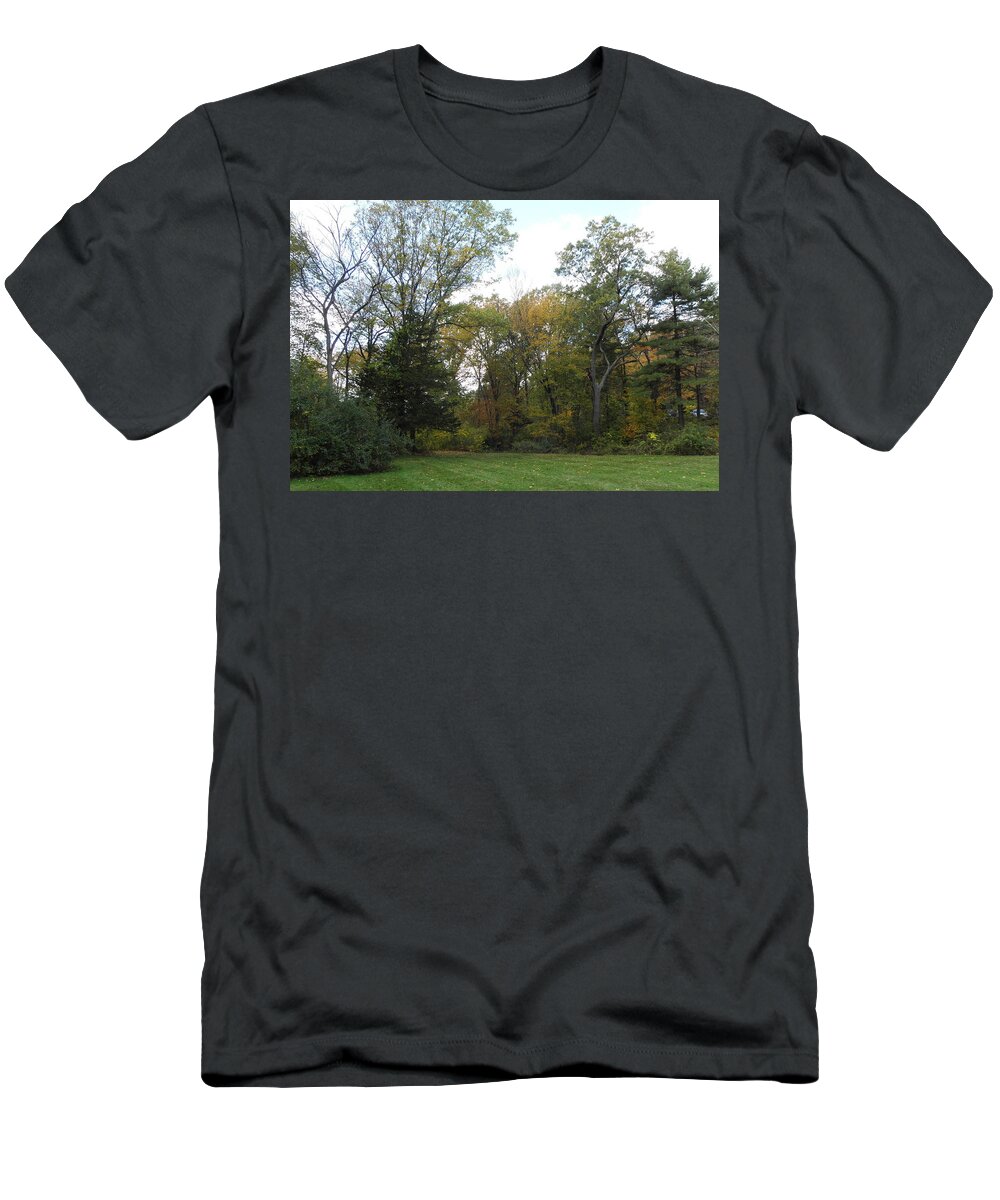 Autumn T-Shirt featuring the photograph Autumn landscape in Massachusetts by Kim Galluzzo Wozniak