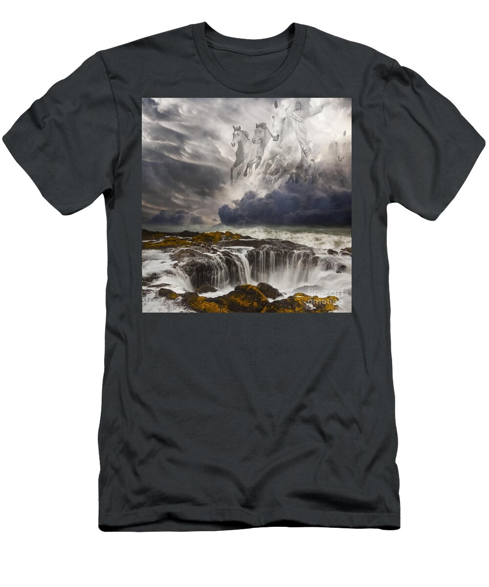 Christ's Second Coming T-Shirt featuring the photograph Behold a White Horse by Keith Kapple