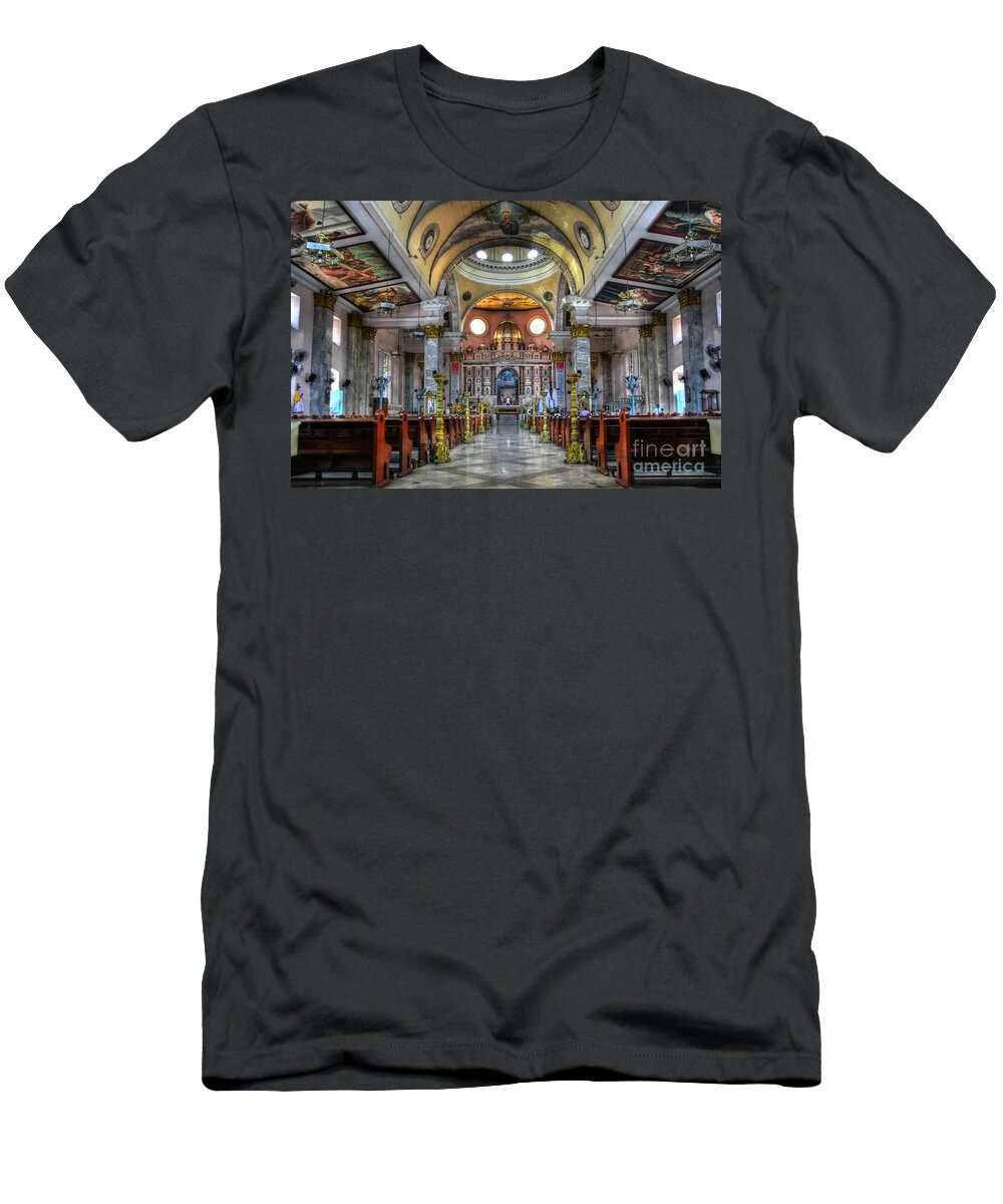Yhun Suarez T-Shirt featuring the photograph Binondo Church by Yhun Suarez