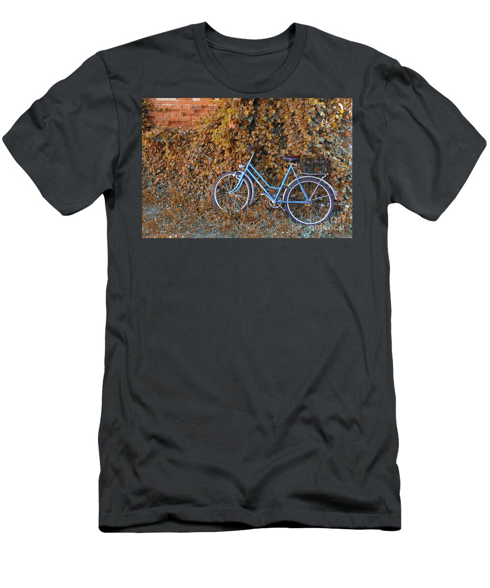 Bike T-Shirt featuring the photograph Blue Bike by Teresa Zieba