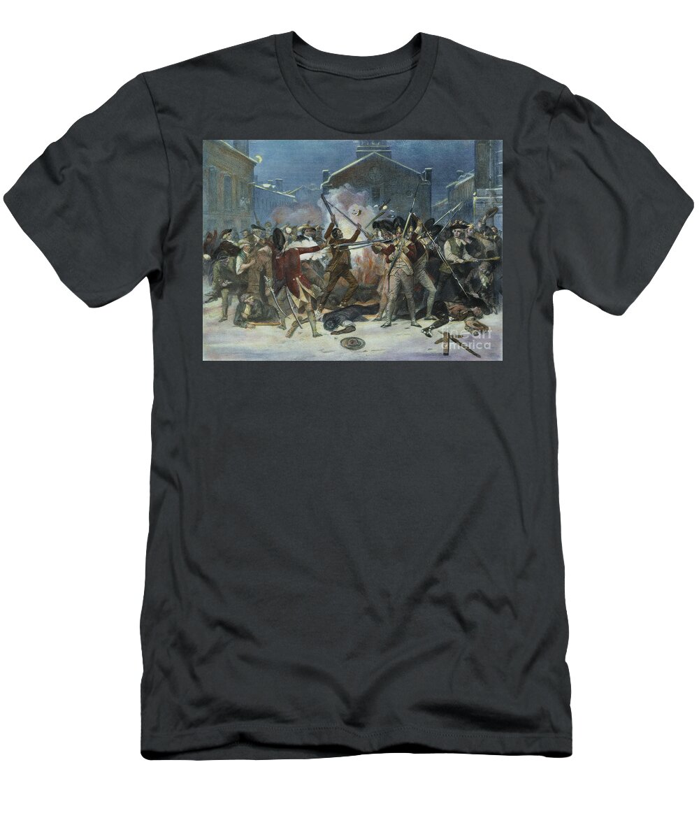1770 T-Shirt featuring the drawing Boston Massacre by Granger