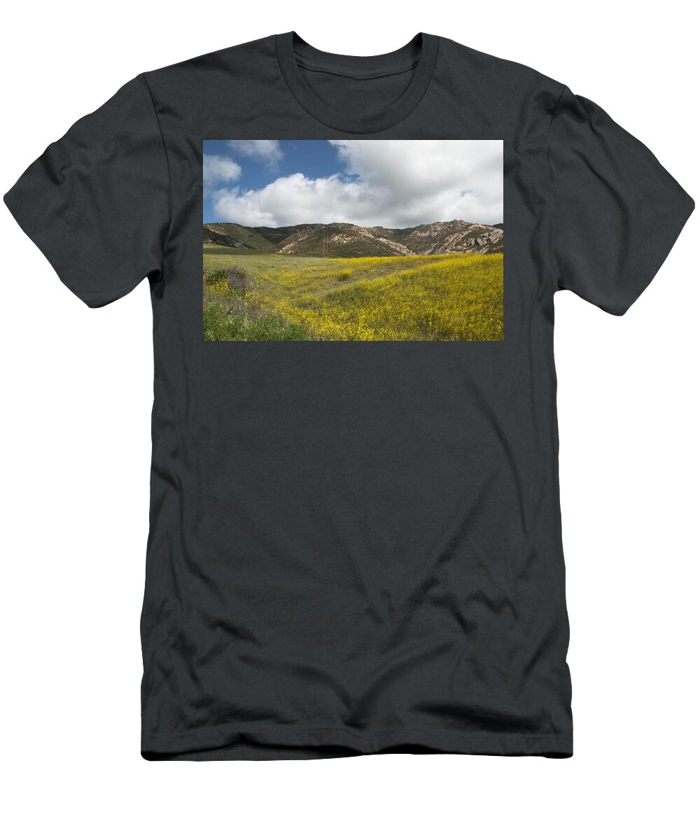 Hillside T-Shirt featuring the photograph California Hillside View VI by Kathleen Grace