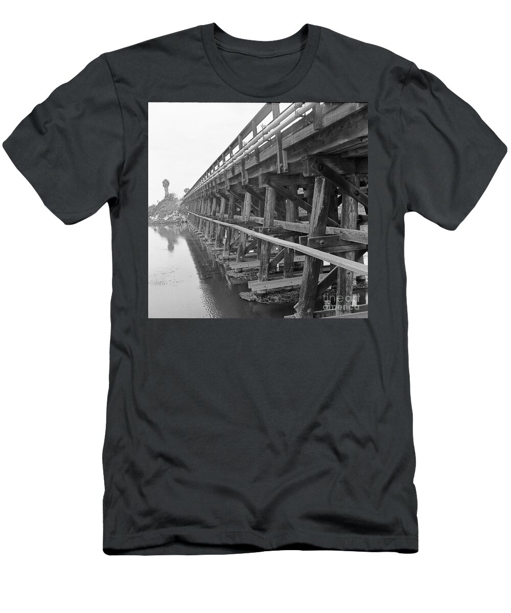 Train T-Shirt featuring the photograph Cardiff Trestles by Daniel Knighton