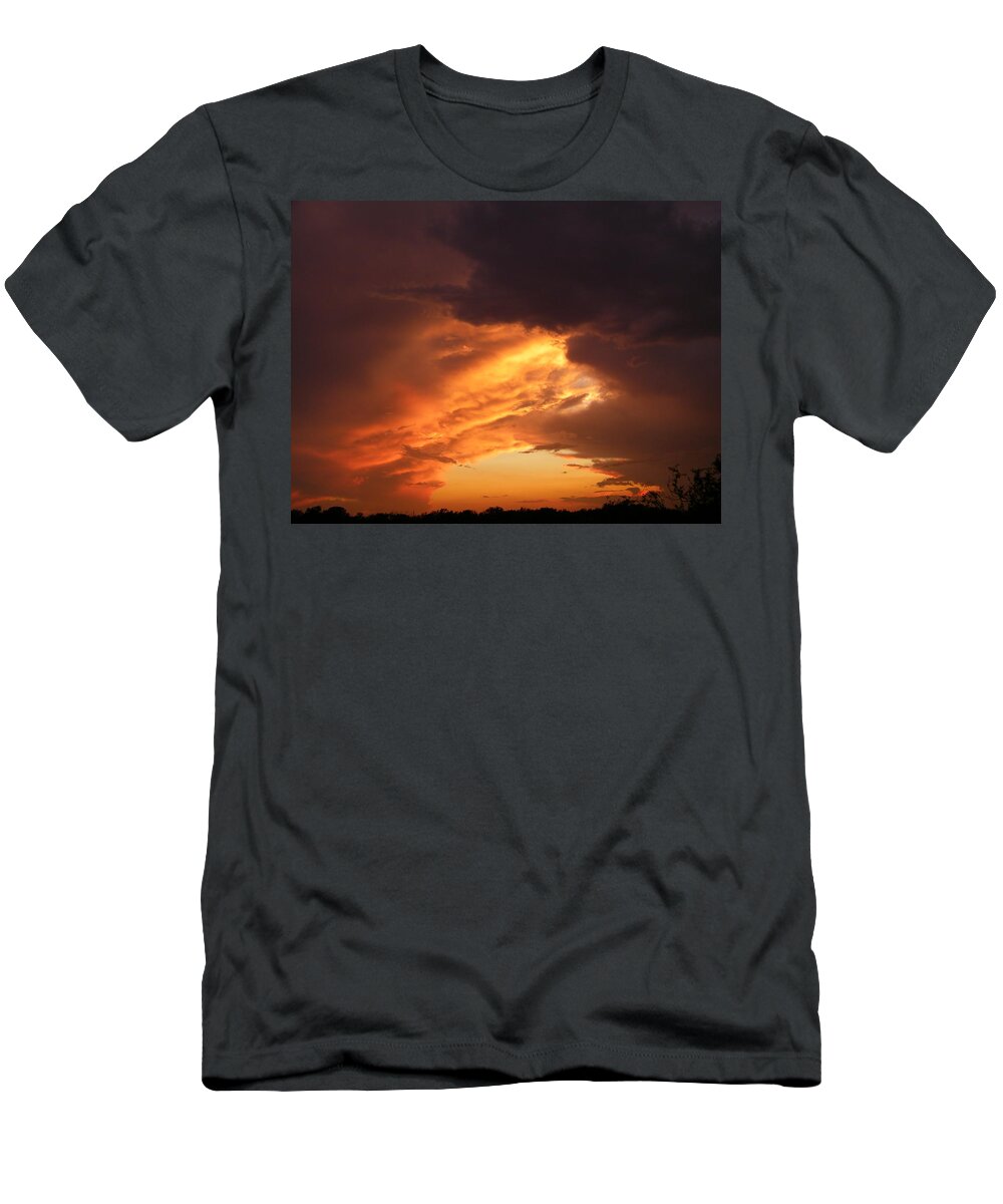 Sunset T-Shirt featuring the painting Cathedral by Gale Cochran-Smith