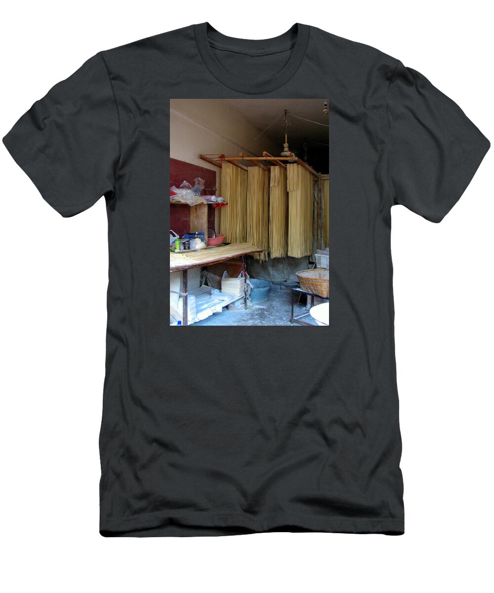 China T-Shirt featuring the photograph Chinese Noodles by Carla Parris