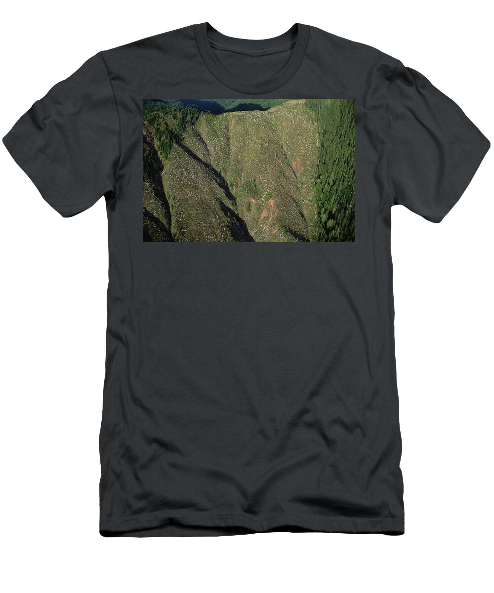 Mp T-Shirt featuring the photograph Clear Cutting, Olympic National Park by Mark Moffett