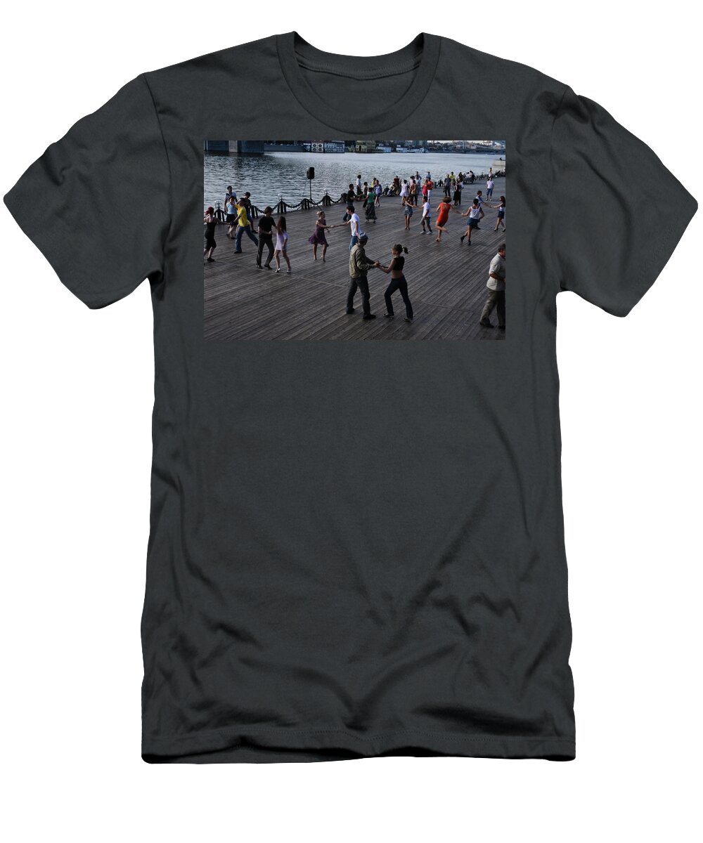 Dance T-Shirt featuring the photograph Dancing on the river by Michael Goyberg
