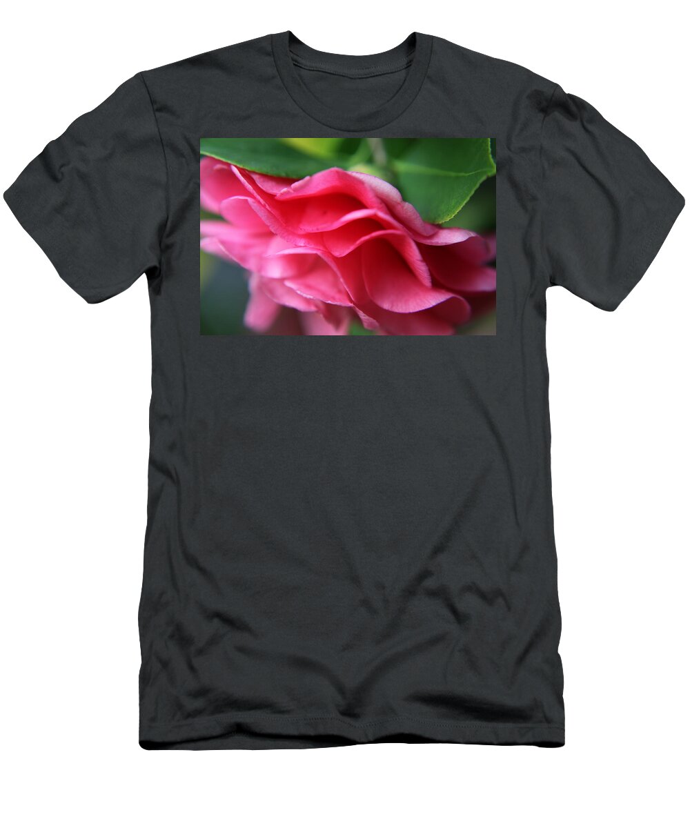 Flowers T-Shirt featuring the photograph Dancing Petals of the Camellia by Portraits By NC