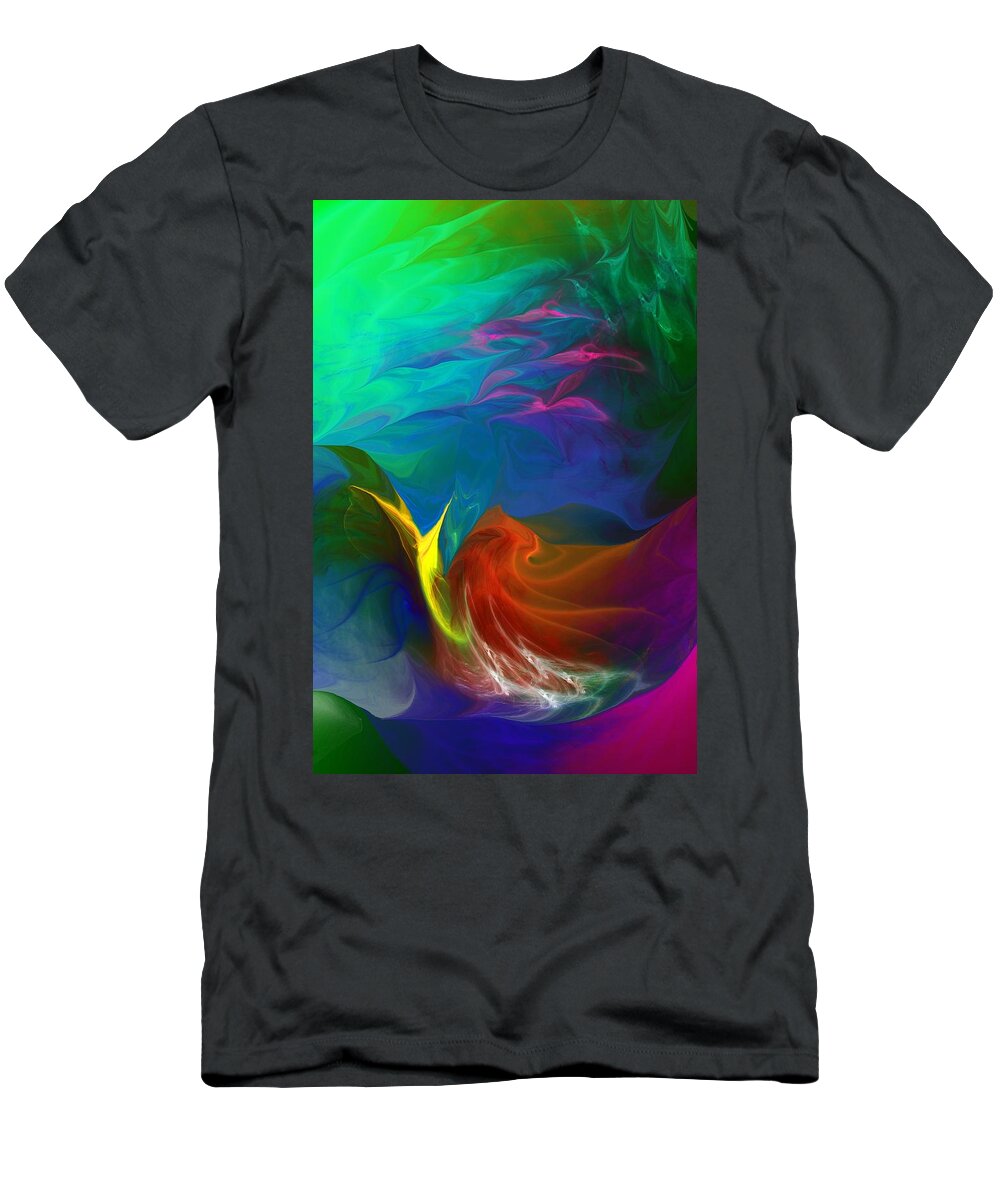 Fine Art T-Shirt featuring the digital art Dive Fantasy by David Lane